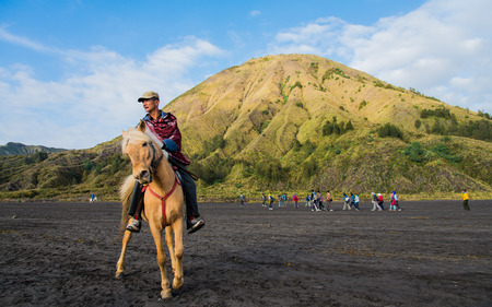 Man ride horse at Bromoのeditorial素材