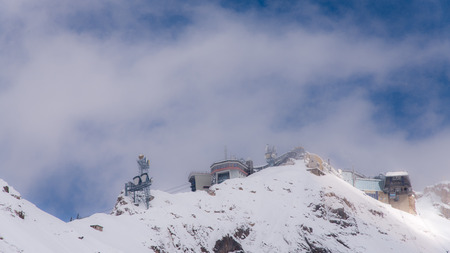 Peak of Zugspitze mountainの写真素材