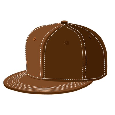 Brown cap on a white background. Vector illustration Eps10 fileのイラスト素材