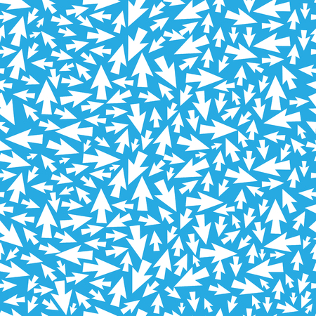 Pattern with cursors. White arrows pattern on a blue background. Vector illustration Eps10 fileのイラスト素材