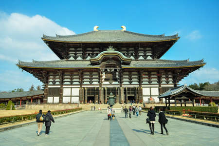Todaiji temple (Great east temple) in Nara, Japanのeditorial素材