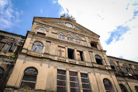 Old building with blue skyの写真素材