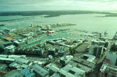 Cityscape of Auckland at morning time, New Zealandのeditorial素材