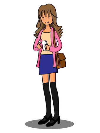 woman using mobile devicesの写真素材