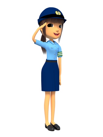Japanese policewomanの写真素材