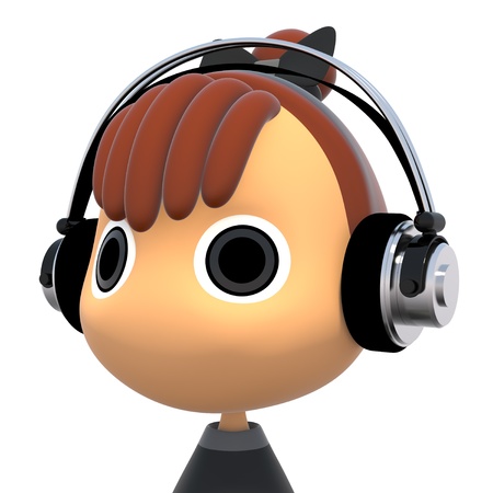 Listen to musicの写真素材