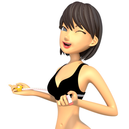 Measuring the bustの写真素材