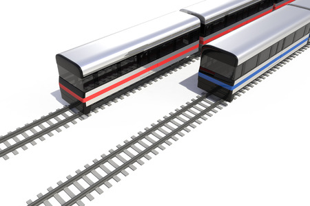 Trains passing through
