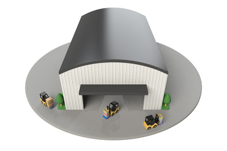 Appearance of warehouseの写真素材