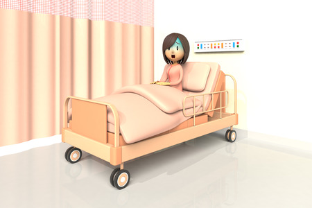 woman in the hospitalの写真素材