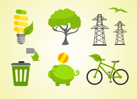 ecology eco bioのイラスト素材