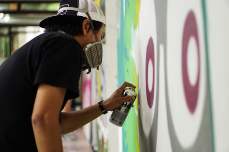 Street art  Spray paintのeditorial素材