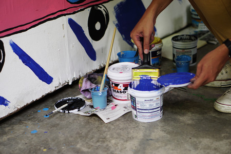 Street art  Paintbrushのeditorial素材