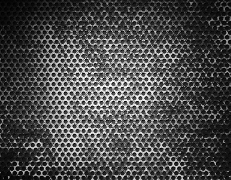 Metal background or texture of brushed steel plate with reflectionの写真素材