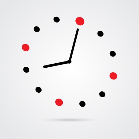A simple clock face without numerals with hour and minute handsのイラスト素材