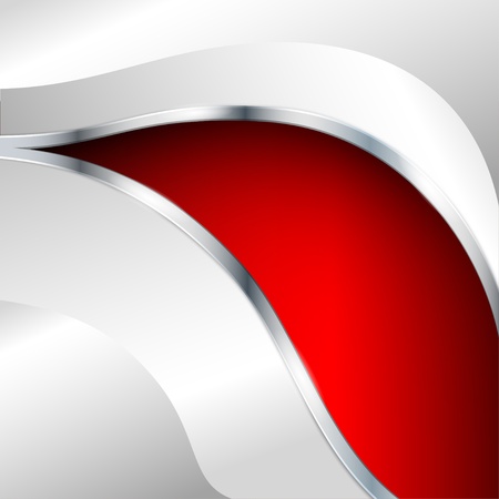 Abstract metallic background with red element  Vector illustration のイラスト素材