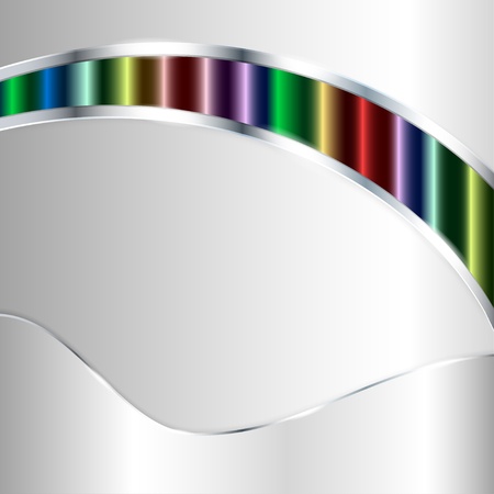 Abstract metallic background with multicolored stripes  Vector illustration のイラスト素材