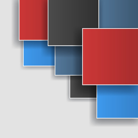 Abstract background made of colorful squares with shadows. Template for infographicsのイラスト素材