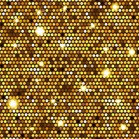 Seamless pattern of gold hexagons with sparksのイラスト素材