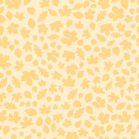 Seamless pattern of brown autumn leaves on white backgroundのイラスト素材