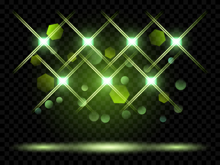 Vector spotlights. Illumination of the scene. Transparent light effects. Transparency only in vector formatのイラスト素材