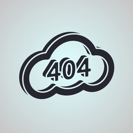 Concept page 404. Design 404 error. Illustration error page not found. Negative space style. black...