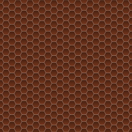 Seamless pattern of small hexagons in brown colorsのイラスト素材