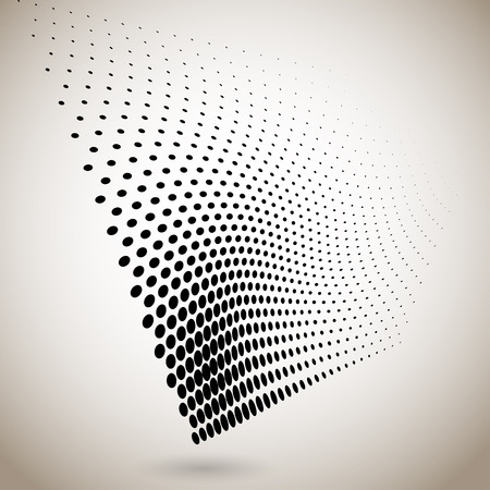 Abstract halftone dots with shadowのイラスト素材