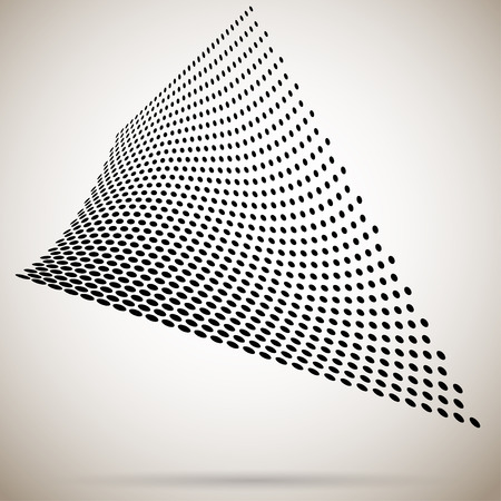 Abstract halftone dots with shadowのイラスト素材