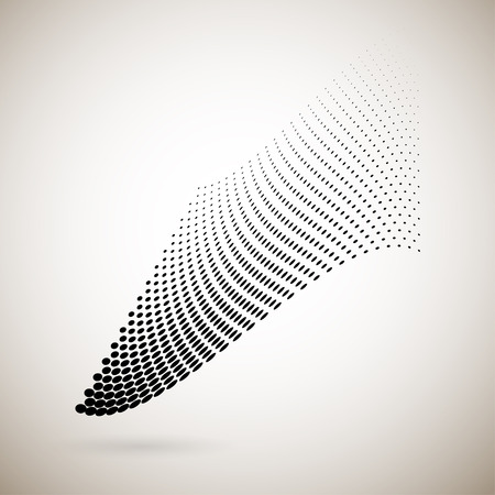 Abstract halftone dots with shadowのイラスト素材