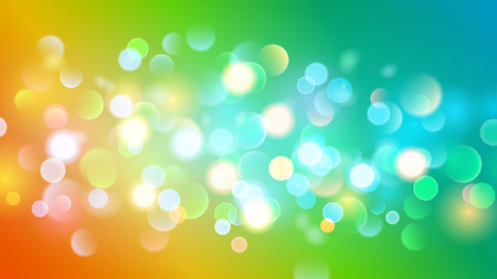 Abstract background with bokeh effect. Blurred defocused multicolored lights. Multicolored bokeh lights on colored background.のイラスト素材