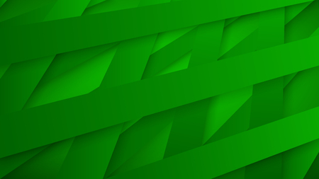 Abstract background of interwoven green stripes with shadowsのイラスト素材