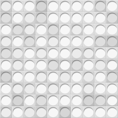 Abstract background or seamless pattern of tiles with circles in gray colorsのイラスト素材
