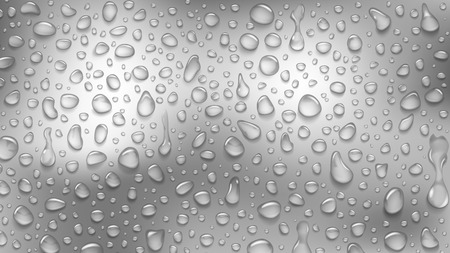 Background of water drops of different shapes with shadows in gray colorsのイラスト素材