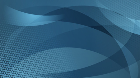 Abstract background of curved lines, curves and halftone dots in blue colorsのイラスト素材