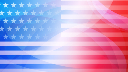 Independence day abstract background with elements of the American flag in red and blue colorsのイラスト素材