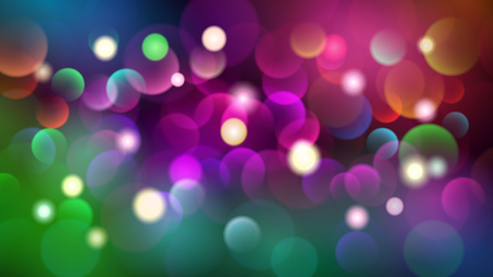 Abstract dark background with bokeh effects in various colorsのイラスト素材