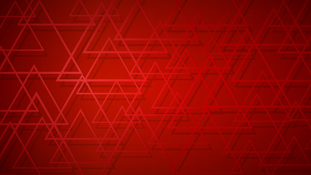 Abstract background of dark red intersecting triangles with shadows in red colorsのイラスト素材