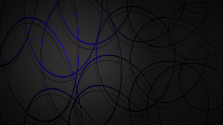 Abstract background of intersecting circles with shadows in dark colorsのイラスト素材
