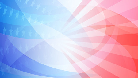 Independence day abstract background with elements of the american flag in red and blue colorsのイラスト素材