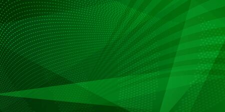 Abstract  of intersecting lines, polygons and dots in green colorsのイラスト素材