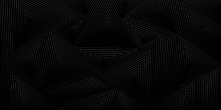 Abstract  of concentric triangles in black colorsのイラスト素材