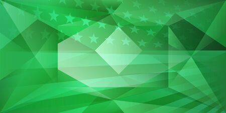 USA independence day abstract background with elements of the american flag in green colorsのイラスト素材