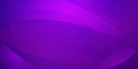 Abstract background made of halftone dots and curved lines in purple colorsのイラスト素材