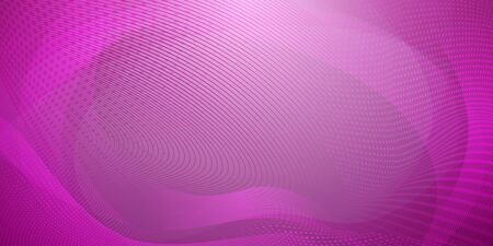 Abstract background made of halftone dots and curved lines in purple colorsのイラスト素材