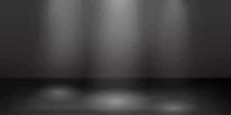 Empty studio background with soft lighting in black and gray colorsのイラスト素材