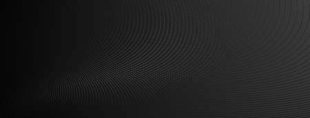 Abstract halftone background of small dots and wavy lines in gray and black colors