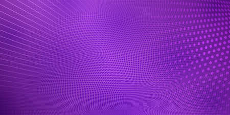 Abstract halftone background made of dots and lines in purple colors