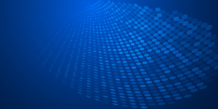 Abstract background made of halftone dots in blue colorsのイラスト素材