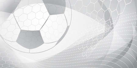 Football or soccer background with big ball in gray colorsのイラスト素材